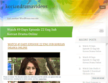 Tablet Screenshot of koriandramavideos.wordpress.com