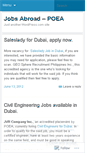 Mobile Screenshot of jobsabroadpoea.wordpress.com