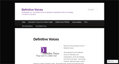 Desktop Screenshot of definitivevoices.wordpress.com