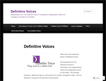 Tablet Screenshot of definitivevoices.wordpress.com