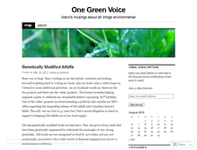 Tablet Screenshot of onegreenvoice.wordpress.com