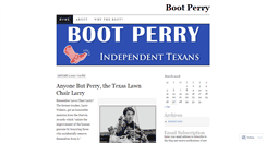 Desktop Screenshot of bootperry.wordpress.com