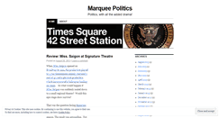 Desktop Screenshot of marqueepolitics.wordpress.com