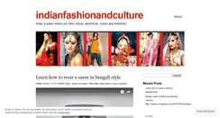 Desktop Screenshot of indianfashionandculture.wordpress.com