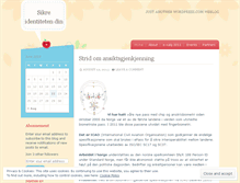 Tablet Screenshot of identitetsikring.wordpress.com