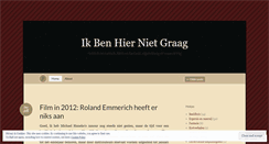 Desktop Screenshot of ikbenhiernietgraag.wordpress.com