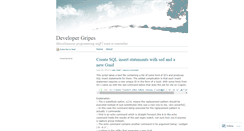 Desktop Screenshot of devgripes.wordpress.com