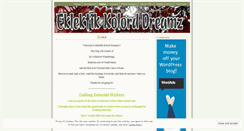 Desktop Screenshot of eklektikkolorddreamz.wordpress.com