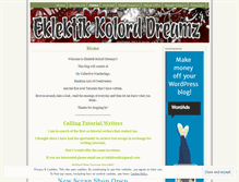 Tablet Screenshot of eklektikkolorddreamz.wordpress.com