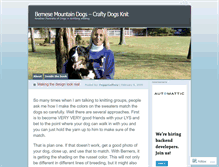 Tablet Screenshot of bernesemtdogcraftydogsknit.wordpress.com