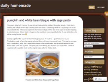 Tablet Screenshot of dailyhomemade.wordpress.com