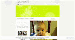 Desktop Screenshot of gingerathome.wordpress.com