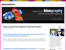 Tablet Screenshot of binography.wordpress.com