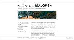 Desktop Screenshot of minorsmajor.wordpress.com