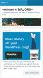 Mobile Screenshot of minorsmajor.wordpress.com