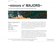 Tablet Screenshot of minorsmajor.wordpress.com