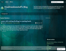 Tablet Screenshot of itisallrandomstuff.wordpress.com