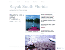 Tablet Screenshot of kayaksouthflorida.wordpress.com