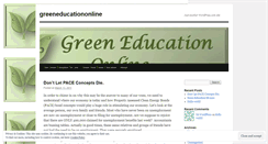 Desktop Screenshot of greeneducationonline.wordpress.com