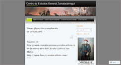 Desktop Screenshot of centrodeestudiosgeneralzumalacarregui.wordpress.com