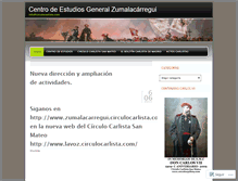 Tablet Screenshot of centrodeestudiosgeneralzumalacarregui.wordpress.com
