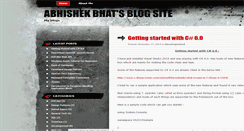 Desktop Screenshot of abhishekbhat.wordpress.com
