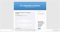 Desktop Screenshot of lankamicrofinance.wordpress.com