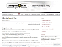 Tablet Screenshot of dialoguelife.wordpress.com