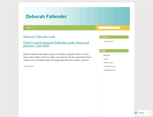 Tablet Screenshot of deborahfallender.wordpress.com