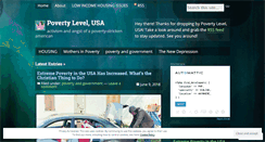 Desktop Screenshot of povertylevelusa.wordpress.com