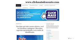 Desktop Screenshot of clickmaisdesconto.wordpress.com