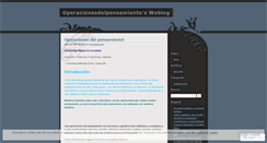 Desktop Screenshot of operacionesdelpensamiento.wordpress.com