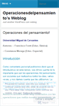 Mobile Screenshot of operacionesdelpensamiento.wordpress.com