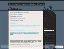 Tablet Screenshot of operacionesdelpensamiento.wordpress.com