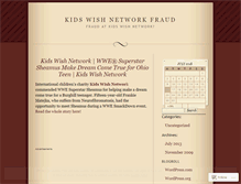 Tablet Screenshot of kidswishnetworkfraud.wordpress.com