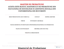 Tablet Screenshot of masterprobatiune.wordpress.com