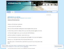 Tablet Screenshot of eldamien78.wordpress.com