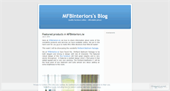 Desktop Screenshot of mfbinteriors.wordpress.com