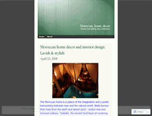 Tablet Screenshot of moroccanhomedecor.wordpress.com