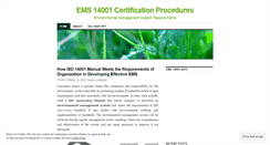 Desktop Screenshot of ems14001procedure.wordpress.com