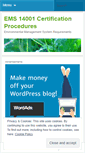 Mobile Screenshot of ems14001procedure.wordpress.com