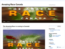 Tablet Screenshot of amazingracecanada.wordpress.com