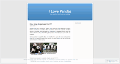 Desktop Screenshot of ilovethecutepandas.wordpress.com