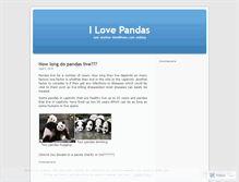 Tablet Screenshot of ilovethecutepandas.wordpress.com