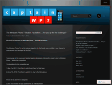 Tablet Screenshot of captainwp7.wordpress.com