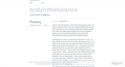 Desktop Screenshot of bodyinthebalance.wordpress.com