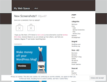 Tablet Screenshot of mywebspace.wordpress.com