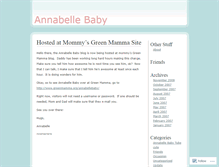 Tablet Screenshot of annabellebaby.wordpress.com