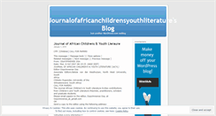 Desktop Screenshot of journalofafricanchildrensyouthliterature.wordpress.com