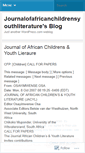 Mobile Screenshot of journalofafricanchildrensyouthliterature.wordpress.com